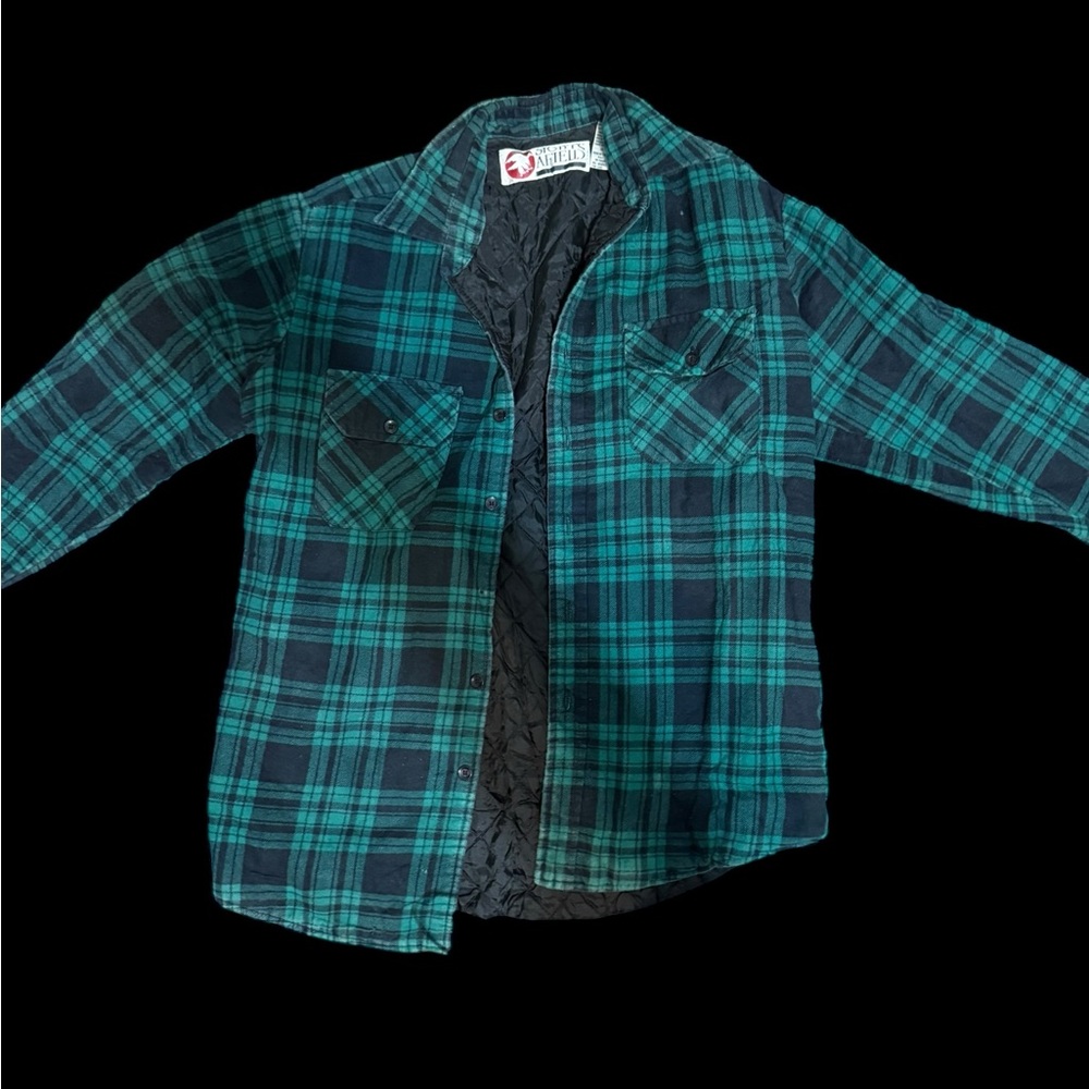 Men's Green Plaid Casual Button Down Shirt